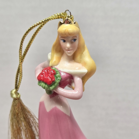 Lenox Disney Aurora Sleeping Beauty Pink Porcelain Christmas Ornament - Picture 5 of 9